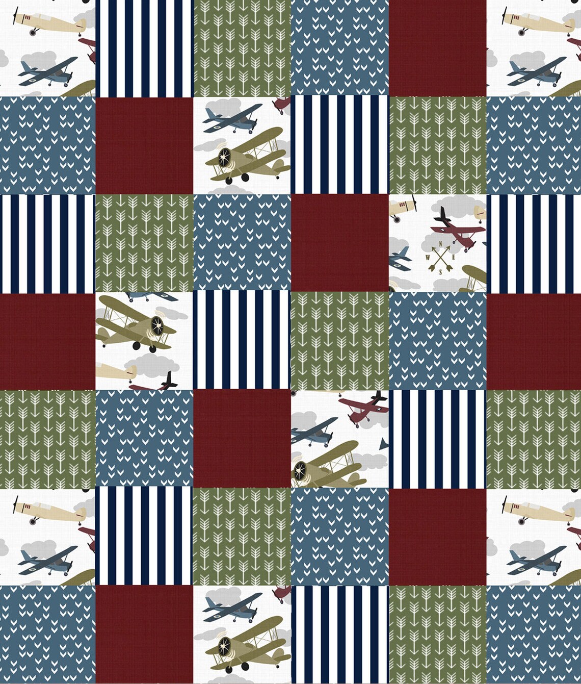 Vintage Airplane Crib Bedding Minky Blanket Crib Sheet and Etsy