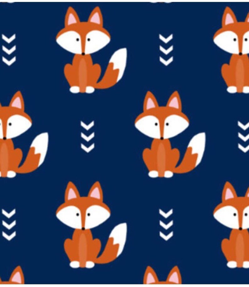Baby Boy Fox Crib Bedding in Navy Orange and Grey With Arrows Etsy