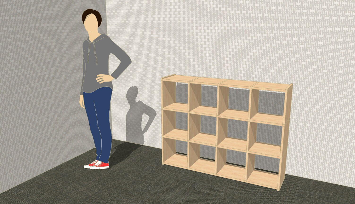 EZ Cube Wide Shelf Wood Cube Shelves Wood Storage Cubes for Etsy