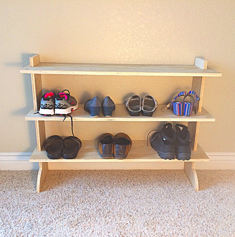 Super EZ Zapato Rack Estante de zapatos de madera para el Etsy