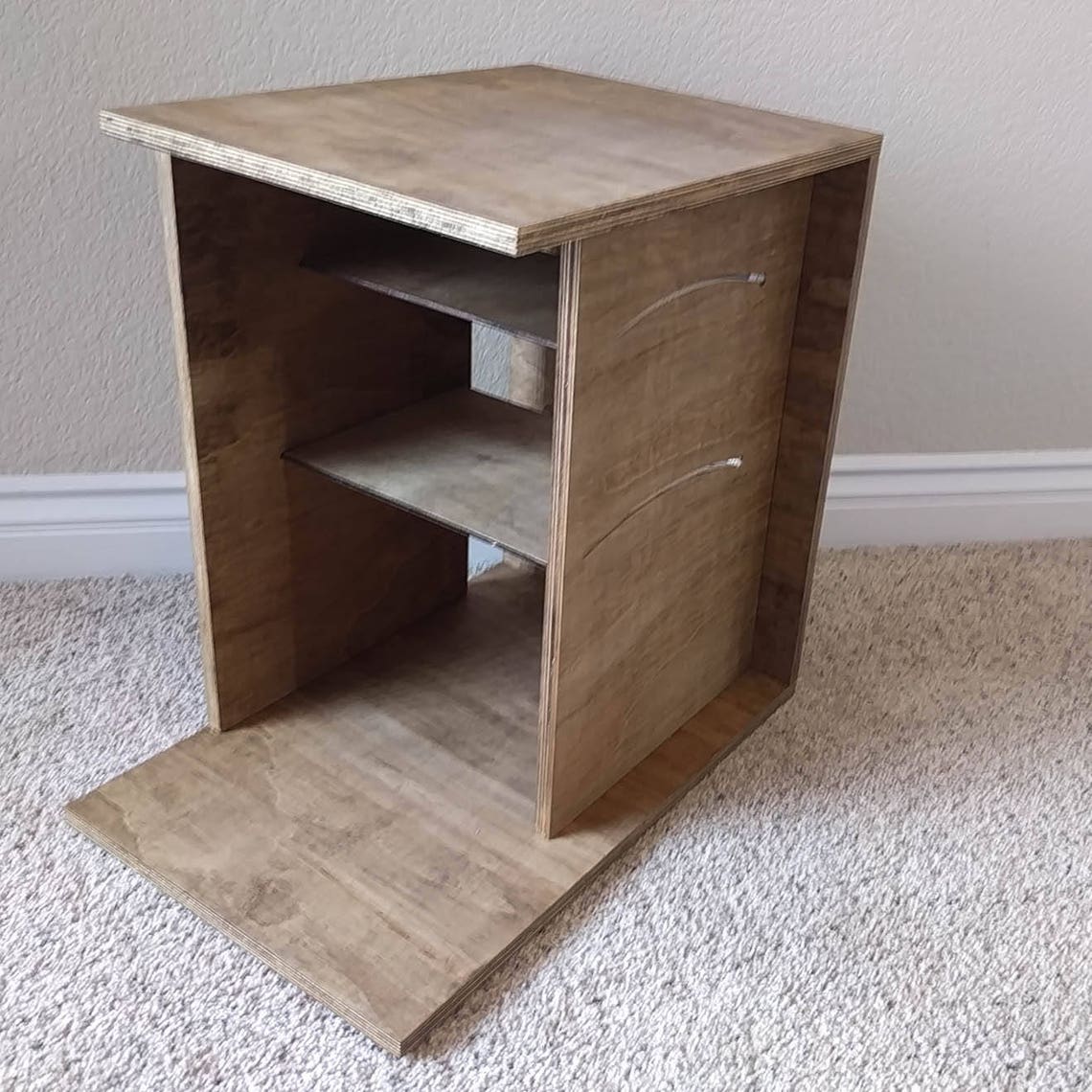 EZ Cable Management Nightstand Wood Nightstand Organizer Etsy