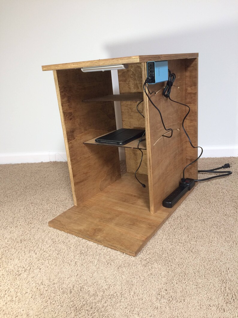 EZ Cable Management Nightstand Wood Nightstand Organizer Etsy