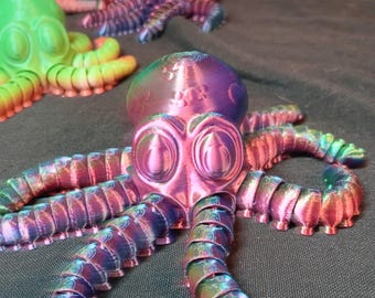 Pulpo impreso en 3D totalmente articulado: ¡un lindo compañero de escritorio y un amigo inquieto!