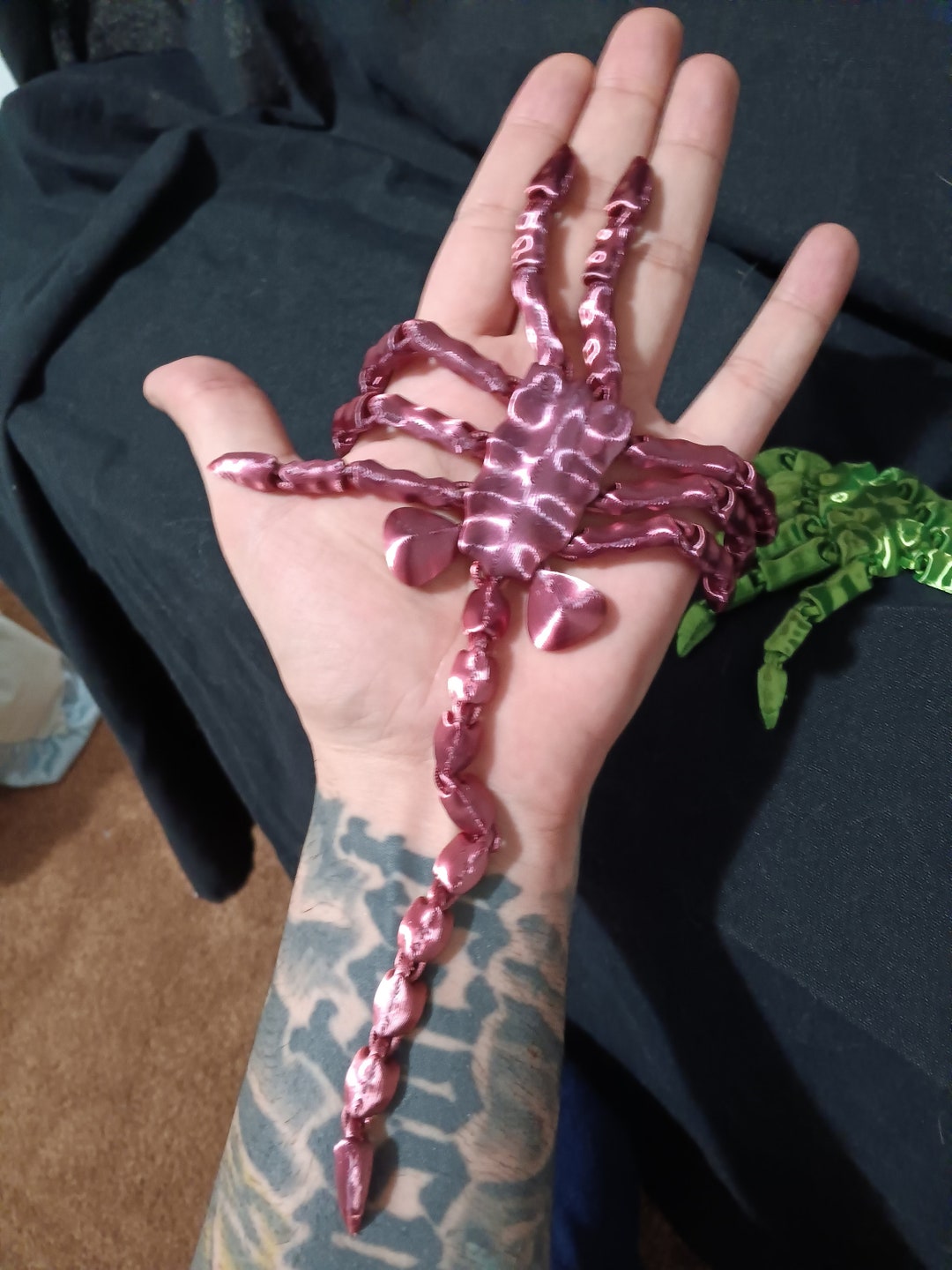 Flexi Facehugger STL File Fully Articulated Fidget Toy Print in Place Etsy