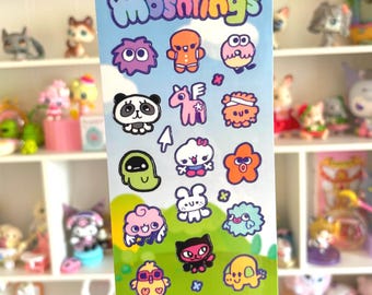 Moshlings Sticker Bogen | Moshi Monster Internet Nostalgie 2000er Jahre Online Kinderspiele