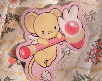 Magical Girl Anime Aufkleber | Postkarte Captor Sidekick, 90s 2000s Nostalgie (Glossy Vinyl)