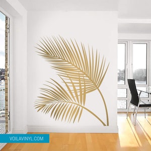 2 Giant Palm Leaves - Home Decor wall decal living room frond pattern