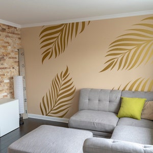 Giant and small palm leaves - Home Decor wall decal living room pattern