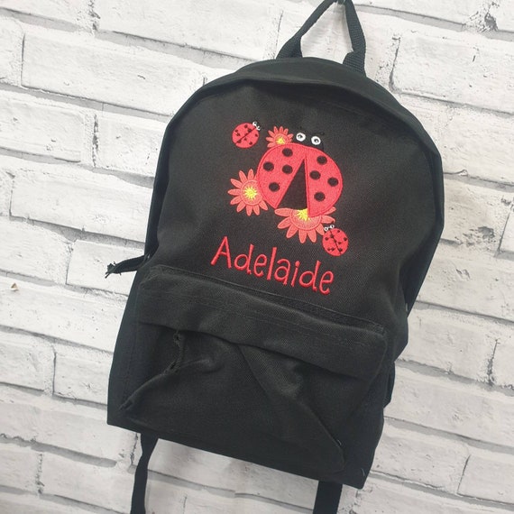 Personalised Ladybird Backpack, Embroidered Ladybug Rucksack,Nursey, School Bag, Unisex, Girl, Boy