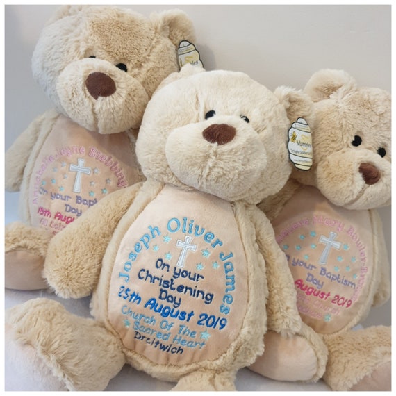 Baptism teddy bear deals