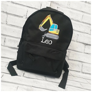 Sac à dos personnalisé pour tout-petit Design Digger, sac à dos, chambre d'enfant, cartable, unisexe, garçon, fille