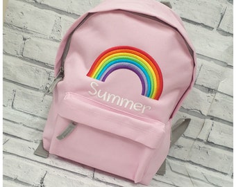 pink rainbow backpack