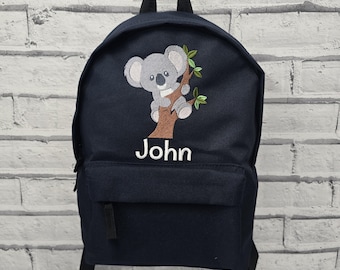 Personalised Toddler Backpack, Embroidered Koala Rucksack, Koala Nursey Bag, Koala School Bag, Unisex, Boy, Girl, Baby Koala Rucksack
