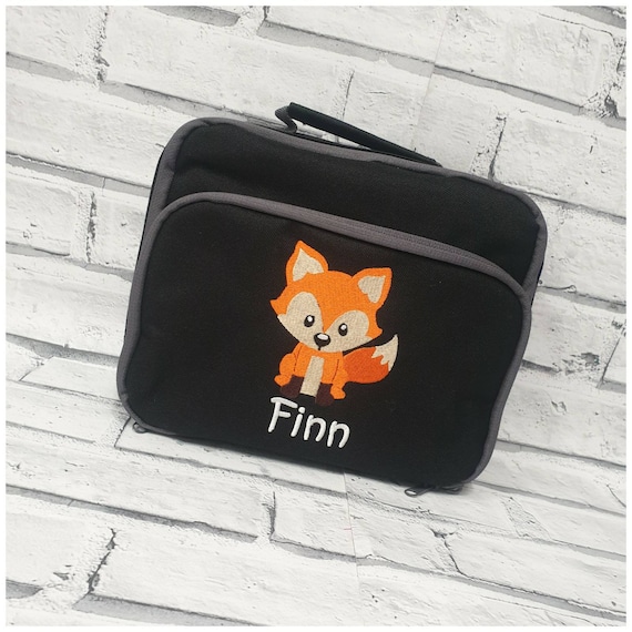 Personalised Fox LunchBox, School Lunch Bag, Toddler LunchBox,