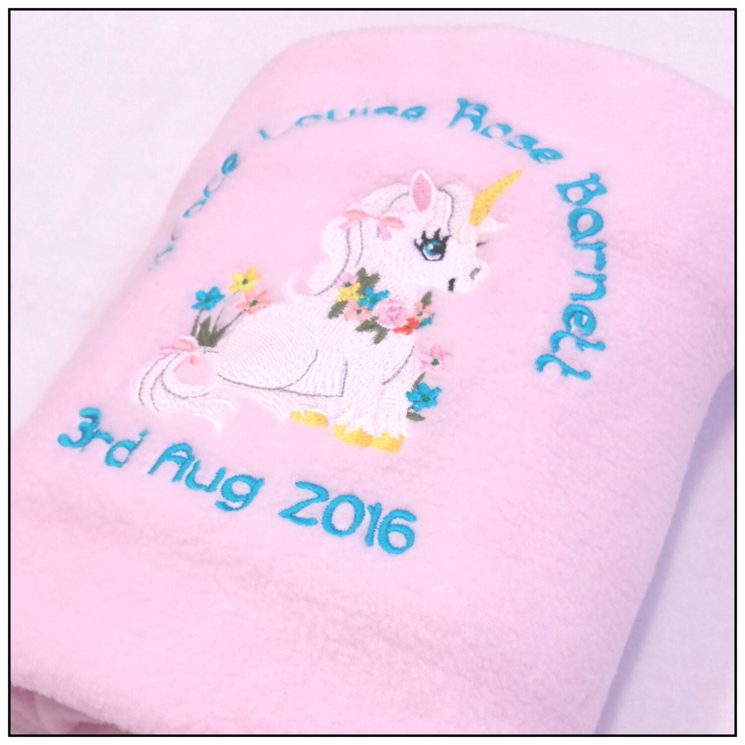 Personalised Baby Blanket Unicorn Blanket Baby Girl Blanket Etsy