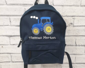 Personalised Tractor Backpack, Toddler Rucksack,nursey, School Bag