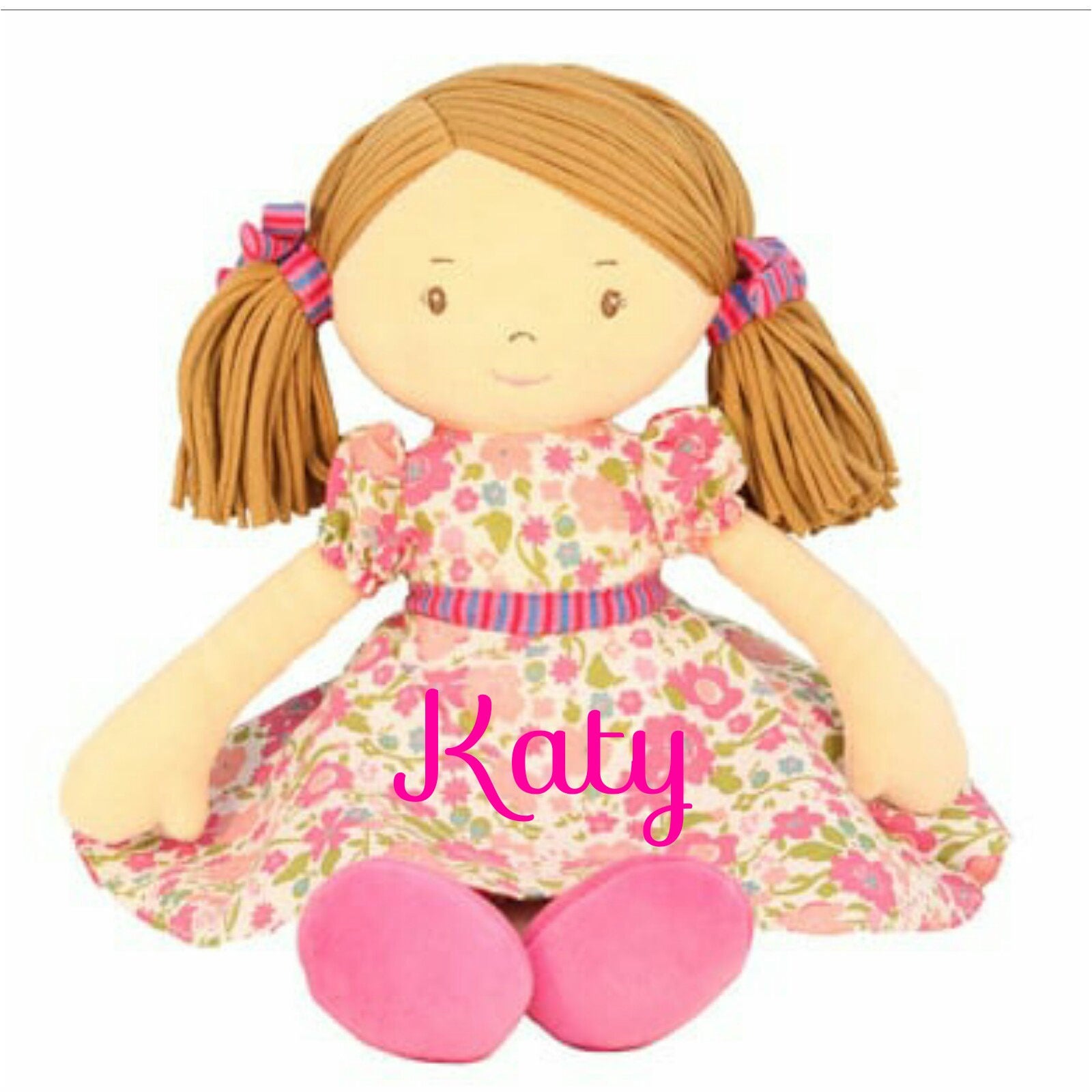 Personalised Rag Doll- Embroidered Baby Girls Gift- Christening
