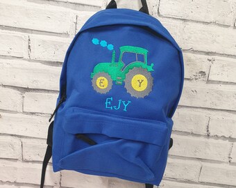 Mochila Con Cordón De Tractor Con Nombre Personalizado, Bolsa
