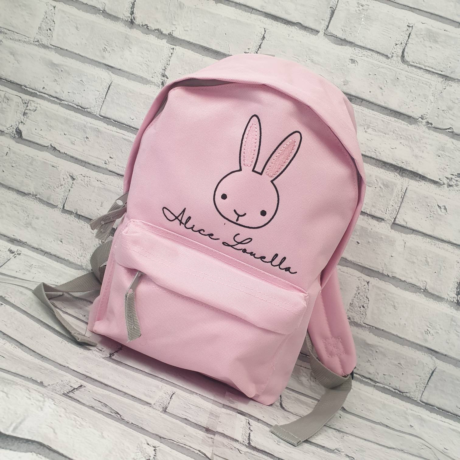 Personalised Toddler Bunny Rabbit BackPack, Rucksack,Nursey, School Bag, Unisex, Girl, Boy