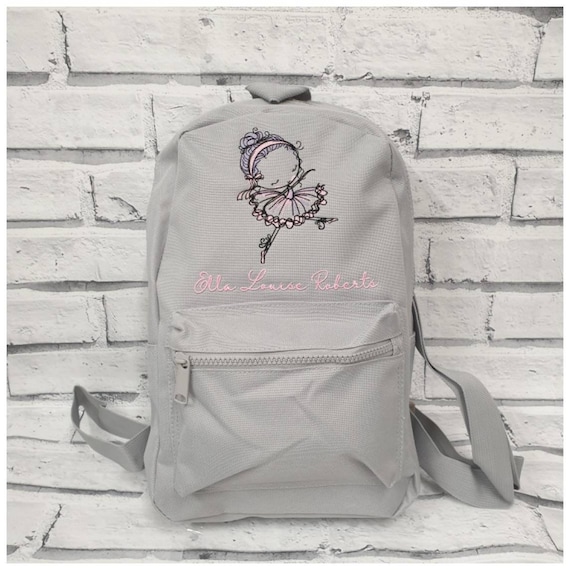 Personalised Toddler Ballerina Backpack, Rucksack,Nursey, School Bag, Unisex, Girl, Boy