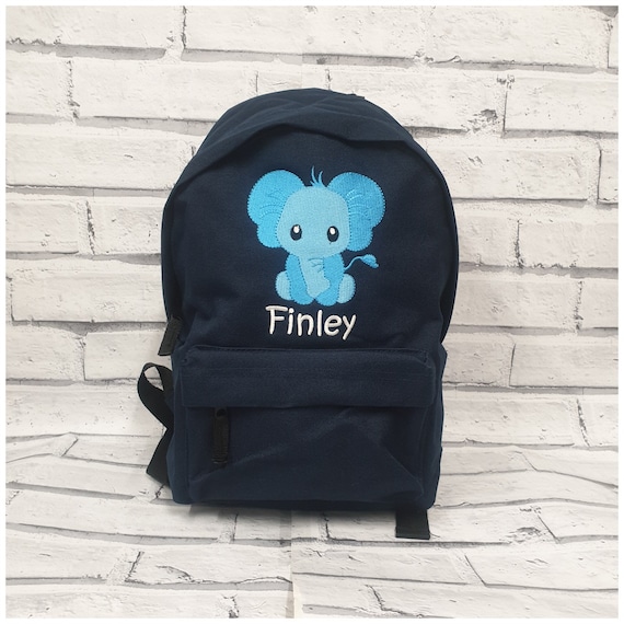 Personalised Toddler Backpack, Embroidered Elephant  Rucksack,Nursey Bag, School Bag, Unisex, Girl, Boy