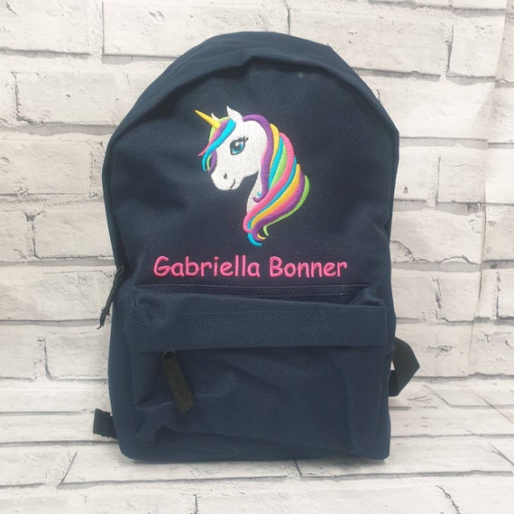 Personalised Toddler Backpack, Embroidered Unicorn Rucksack, Unicorn Nursery Bag, Unicorn School Bag