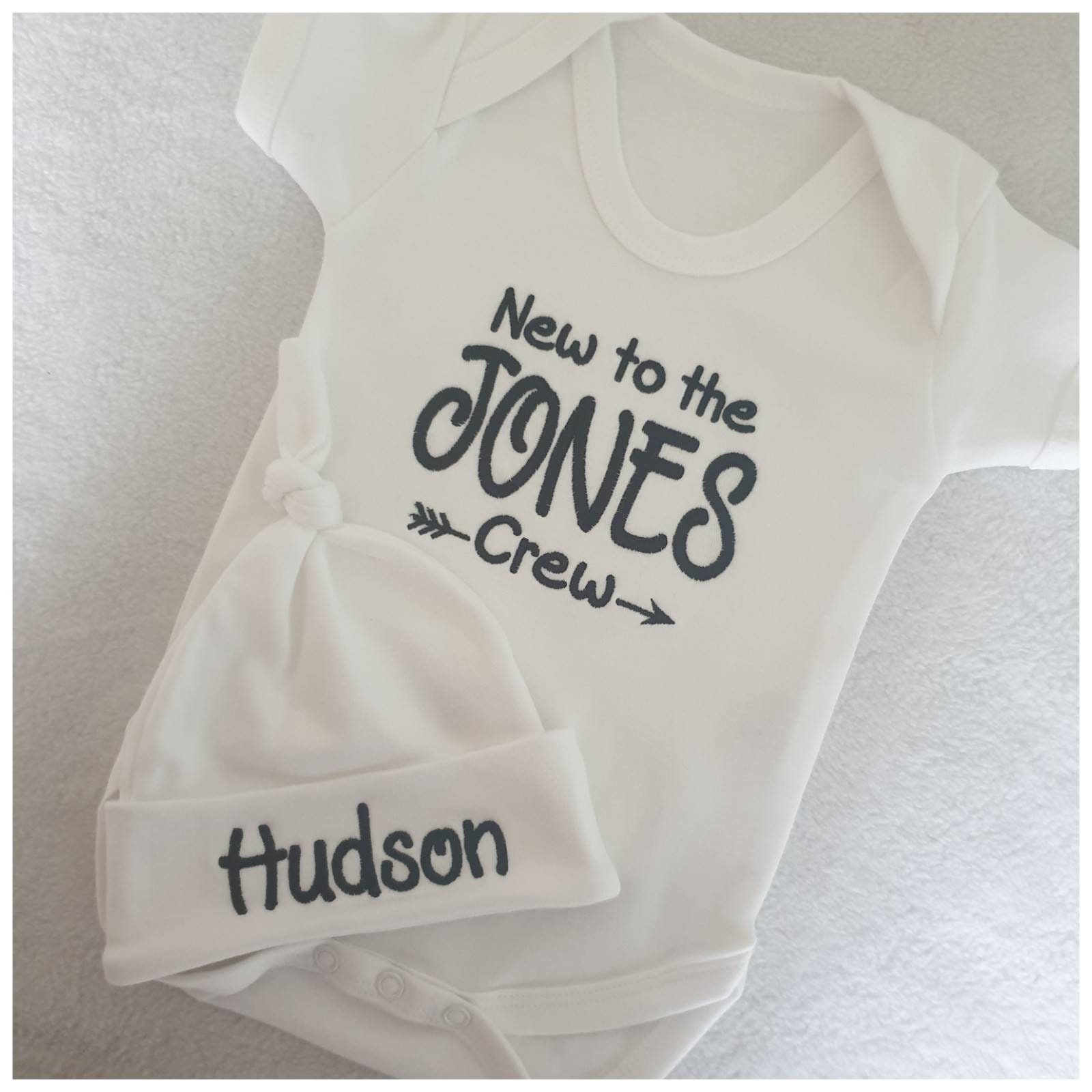 Personalised Baby Vest/Hat,Unisex, Onesie, Grow, New Baby Gift, Baby