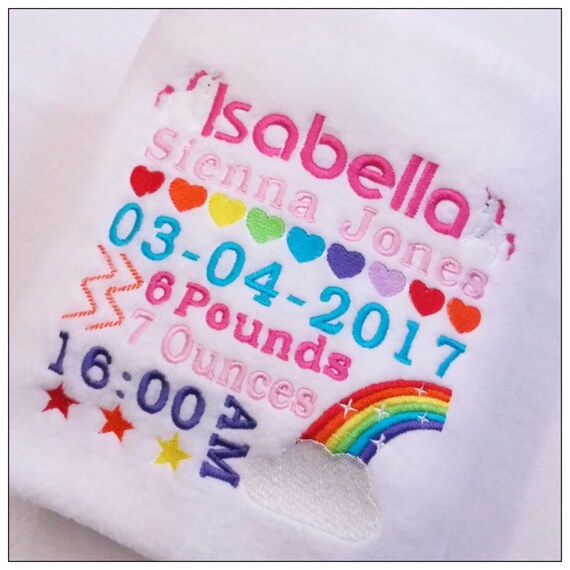 personalised fleece baby blanket
