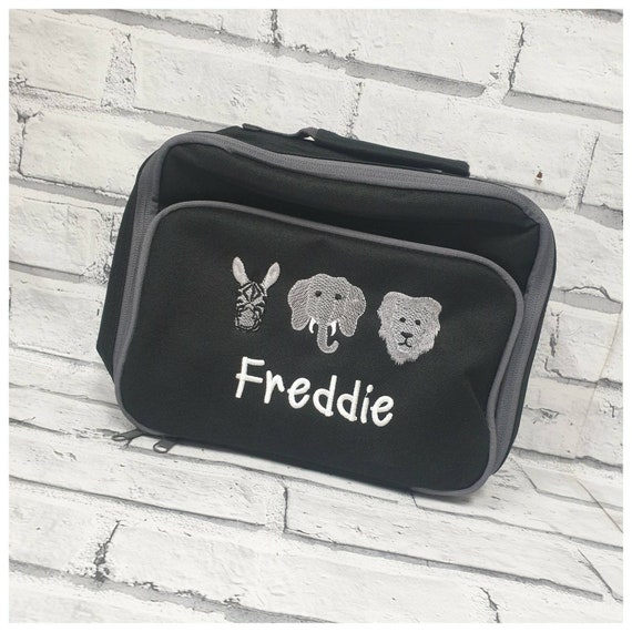 Personalised Zoo LunchBox, School Lunch Bag, Toddler LunchBox,