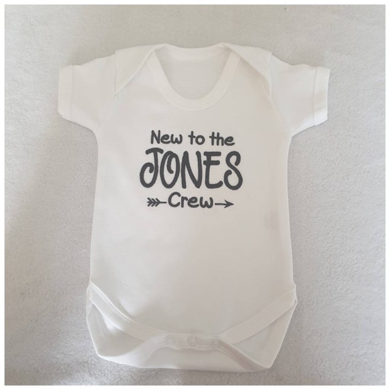 Personalised Embroidered Baby Vest, Unisex, Onesie, Grow, New Baby Gift, Baby Shower, Personalised  Baby Clothing, Romper