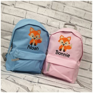 Sac à dos personnalisé pour tout-petit renard, sac à dos, chambre d'enfant, cartable, unisexe, fille, garçon