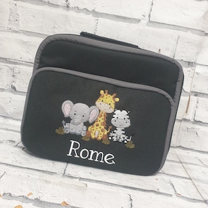 Personalised Baby Safari Lunch Box, Baby Safari Lunch Bag, School Lunch Box, School Lunch Bag