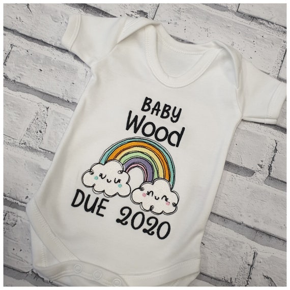 Body bebe arc en ciel personnalise avec le prenom