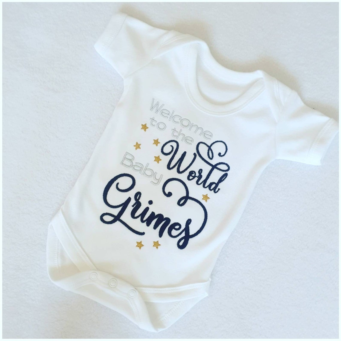 Personalised Baby Vest To The World Design Birth Etsy