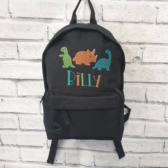 Personalised Toddler Backpack, Embroidered Dinosaur Rucksack,Nursey, School Bag, Unisex, Boy, Girl