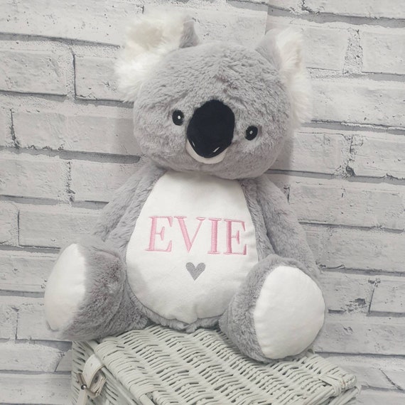 Personalised Teddy Bear, Embroidered Baby Teddy, Personalised Koala Teddy Bear, Embroidered New Baby Teddy