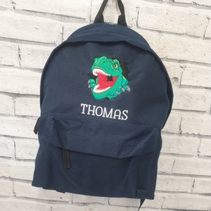 Sac à dos personnalisé pour tout-petit, sac à dos brodé T Rex, sac pour bébé dinosaure, cartable, unisexe, garçon, fille