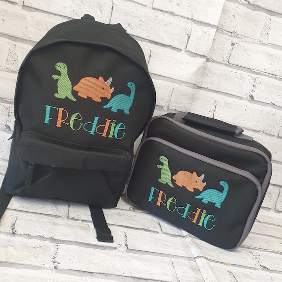 Dinosaur backpack and lunch bag discount