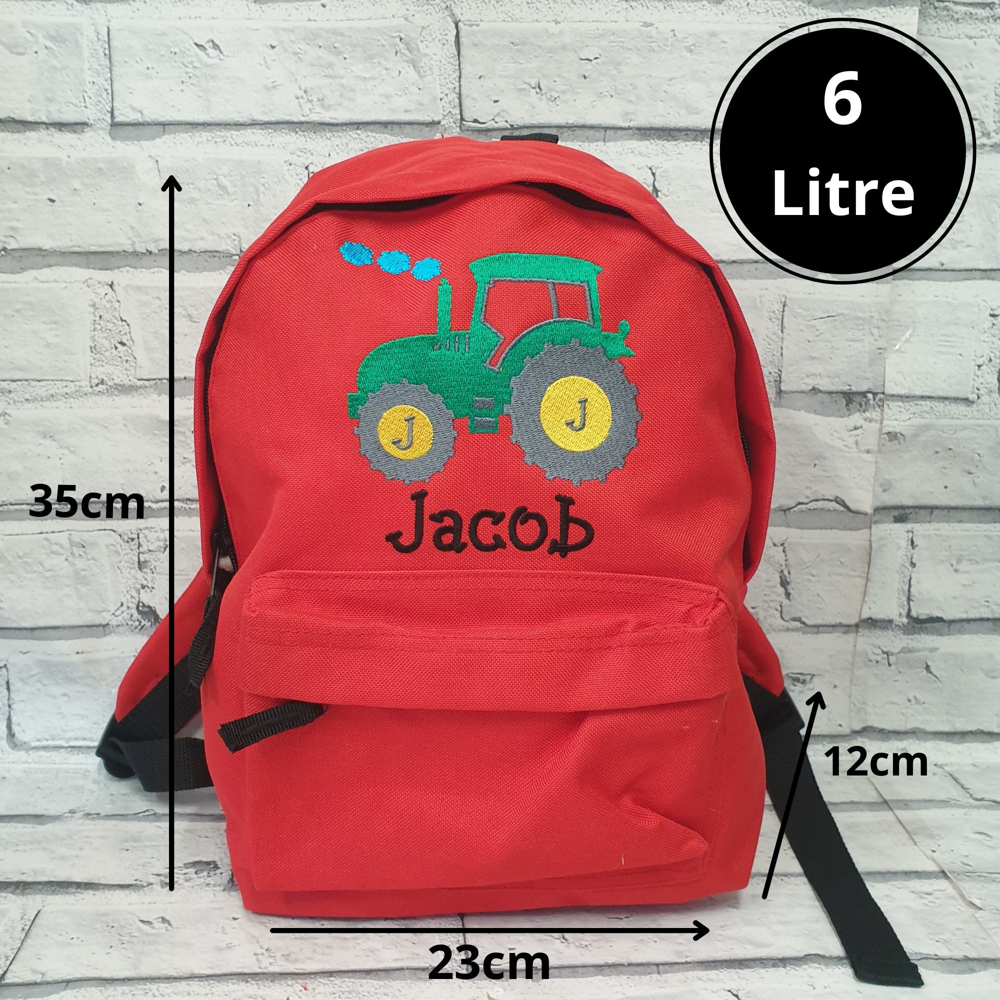 Personalised tractor backpack deals