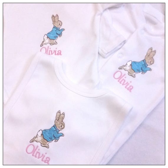Personalised Peter Rabbit Baby Set Pesonalised Personalised Peter Rabbit Baby Set