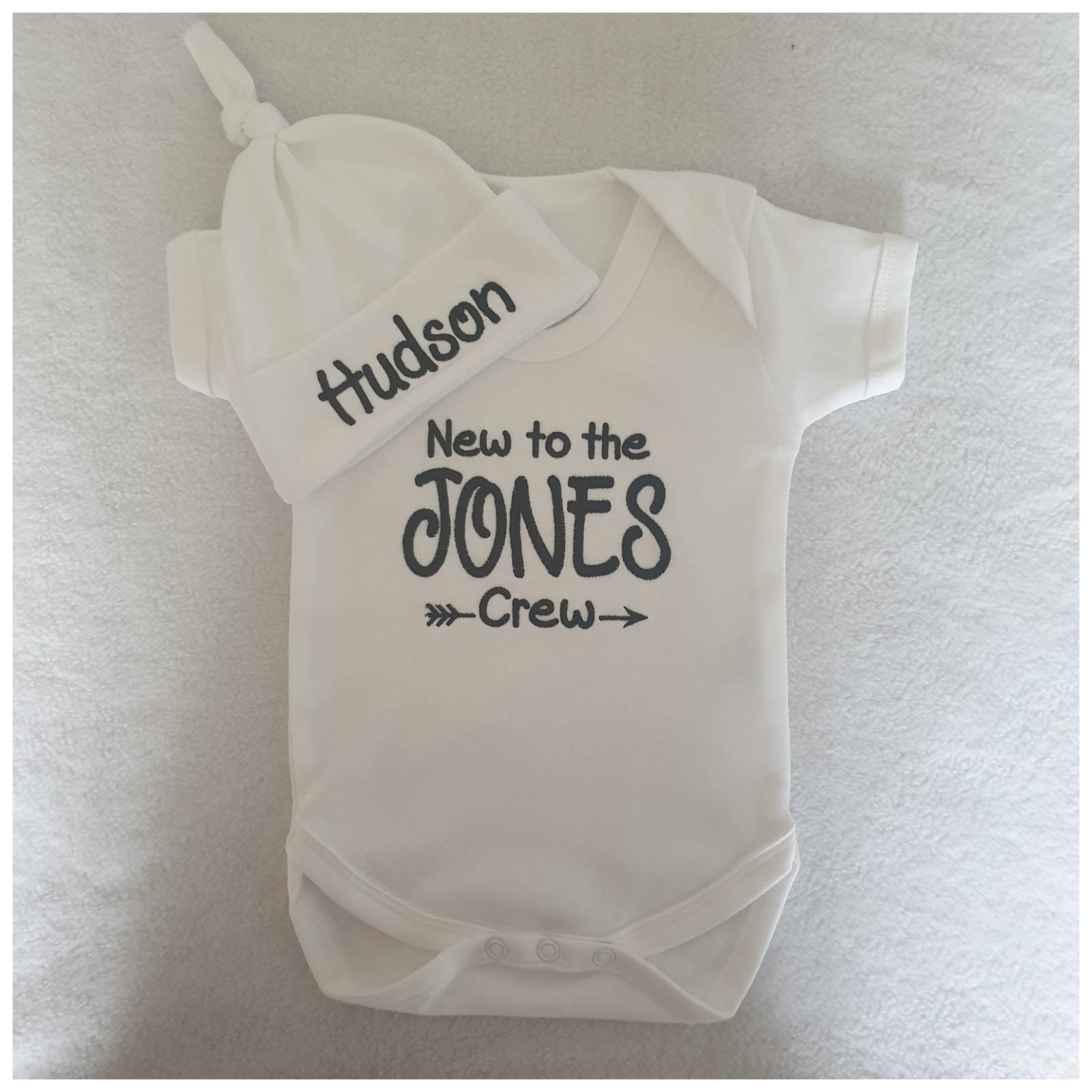 Personalised Baby Vest/Hat,Unisex, Onesie, Grow, New Baby Gift, Baby