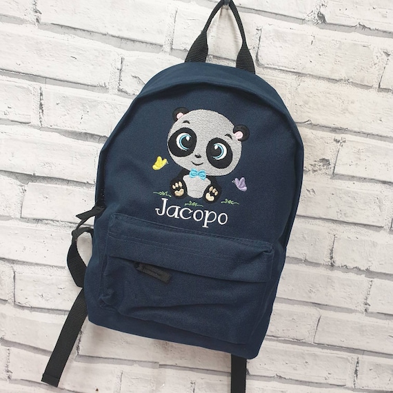 Personalised Toddler Backpack, Embroidered Panda Rucksack, Nursery Bag, Personalised Panda Backpack, Personalised Nursery Bag, Kids Bag