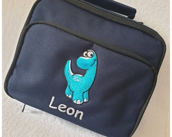 Personalised Dinosaur LunchBox, School Lunch Bag, Toddler LunchBox,