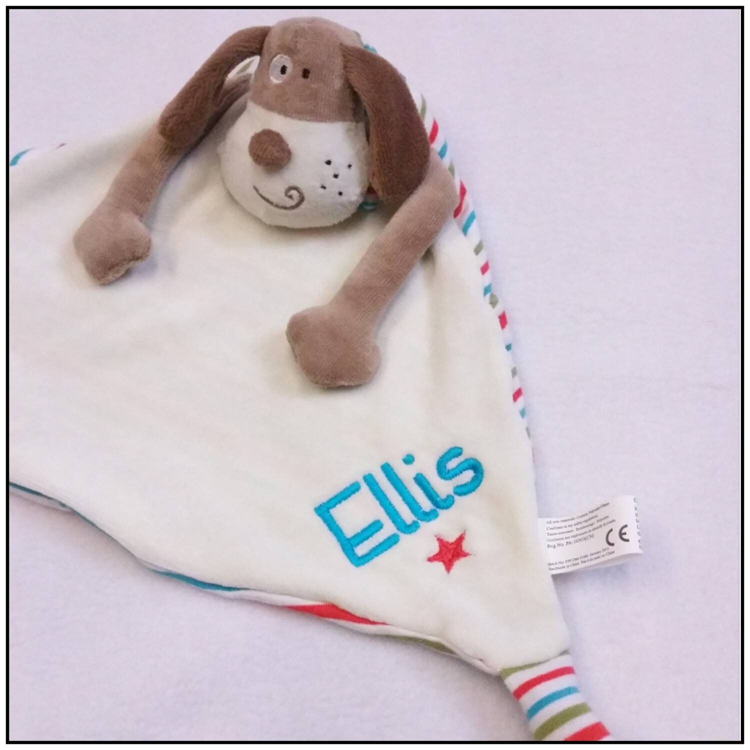 Personalised Baby Comfort Blanket, Comforter, Boys And Girls Cuddle ...