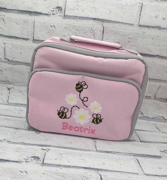 Personalised Toddler Backpack and Lunch Bag Set Embroidered Bee Backpack Personalised Daisy Lunchbox Daisy and Bee Rucksack and Lunch Box Etsy Canada