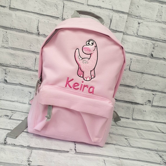 Personalised Toddler Backpack, Embroidered Dinosaur Rucksack, Boy Dinosaur Bag, Girl Dinosaur Nursery Bag, Dinosaur School Bag