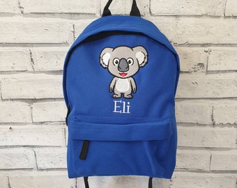 Personalised Koala Toddler Backpack, Embroidered Koala Rucksack,Nursey Bag, School Bag, Unisex, Boy, Girl