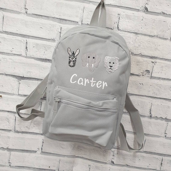 Embroidered Toddler School Backpack, Personalised Small Bag, Boys