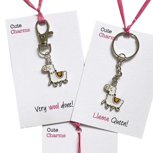 Charmes mignons ! Joli fermoir lama en émail fait main/breloque pour téléphone/signet pour téléphone. Divers slogans. Idéal bravo/cadeau d'anniversaire