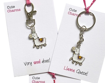 Cute Charms! Cute handmade enamel Llama clasp/phone charm. Various slogans. Ideal well done/birthday gift